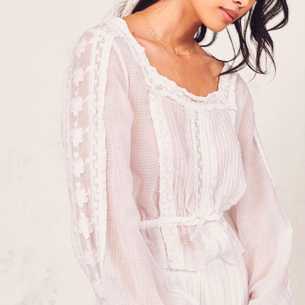 LOVESHACKFANCY Cottagecore ‘Pippa’ Blouse